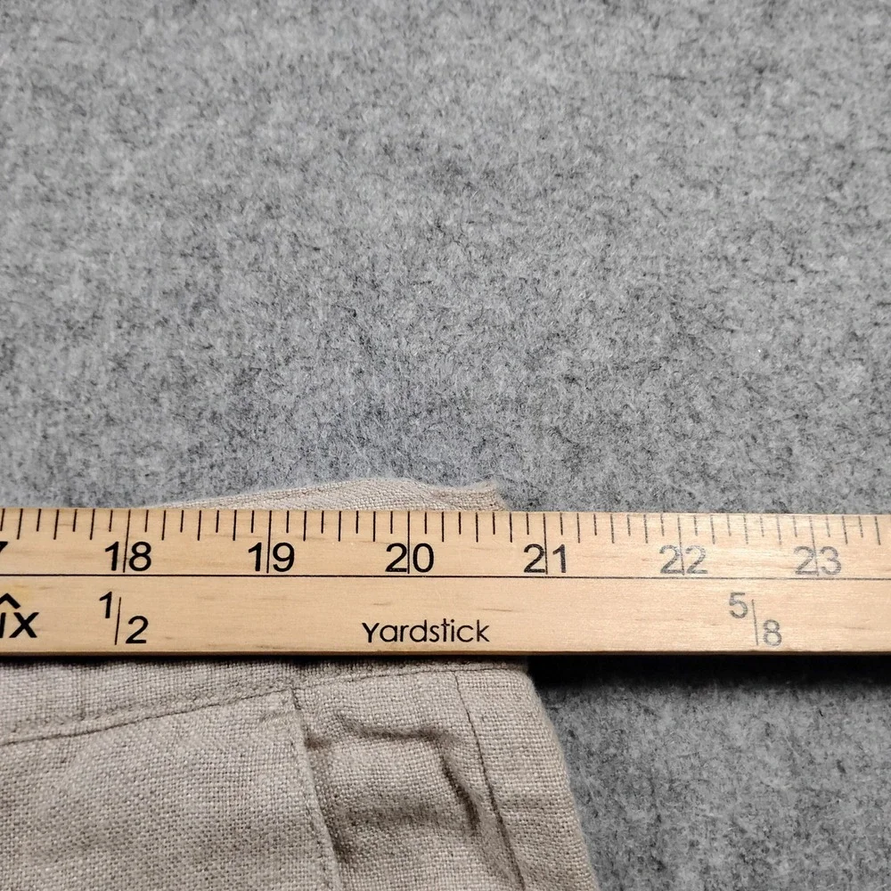 Reunion Men's Beige 100% Linen Drawstring Straight Leg Casual Pants Size XXL